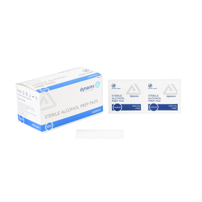 1114 Dynarex Medium Sterile Alcohol Prep Pads